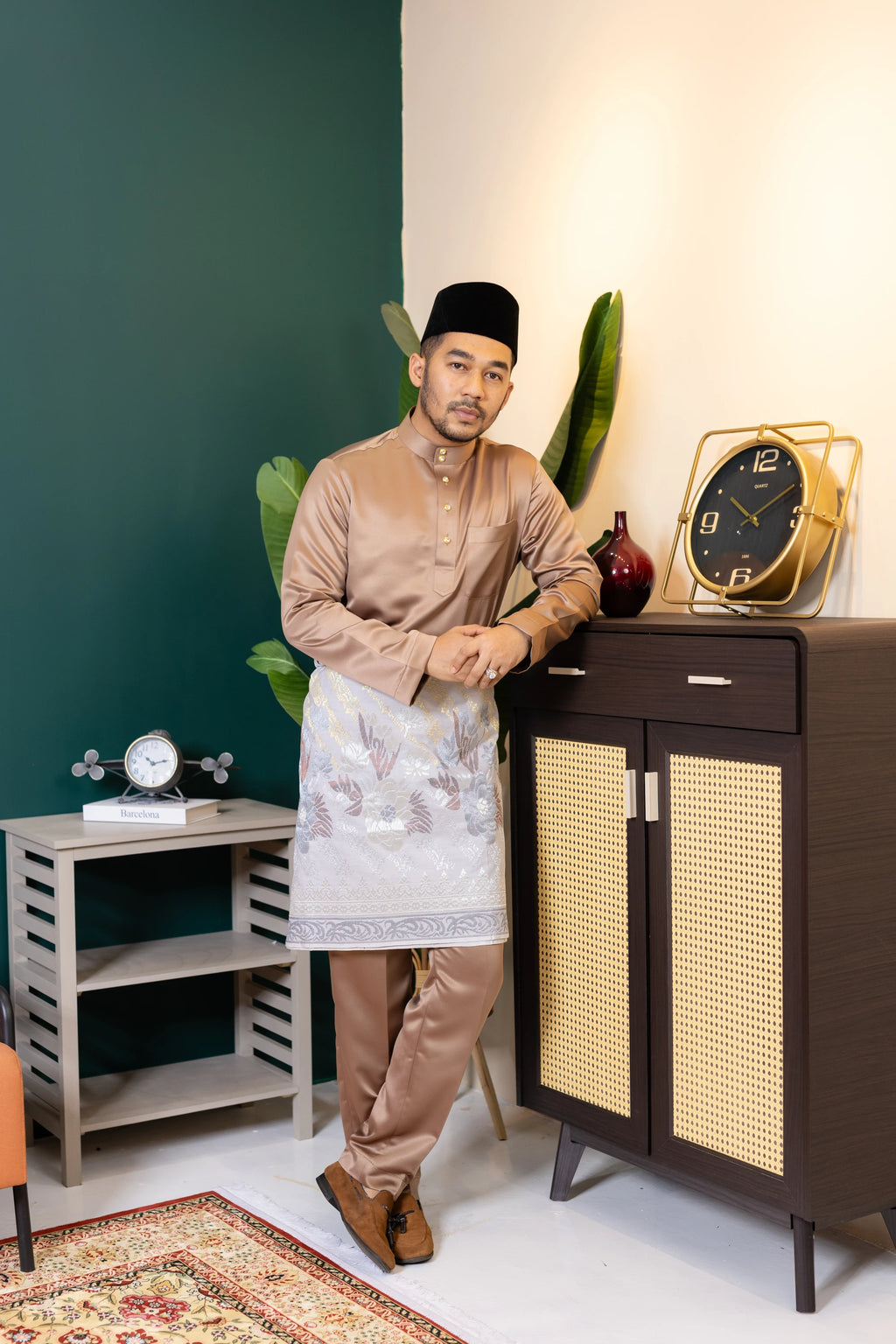 Baju Melayu Tailor Fit - Brown Nescafe