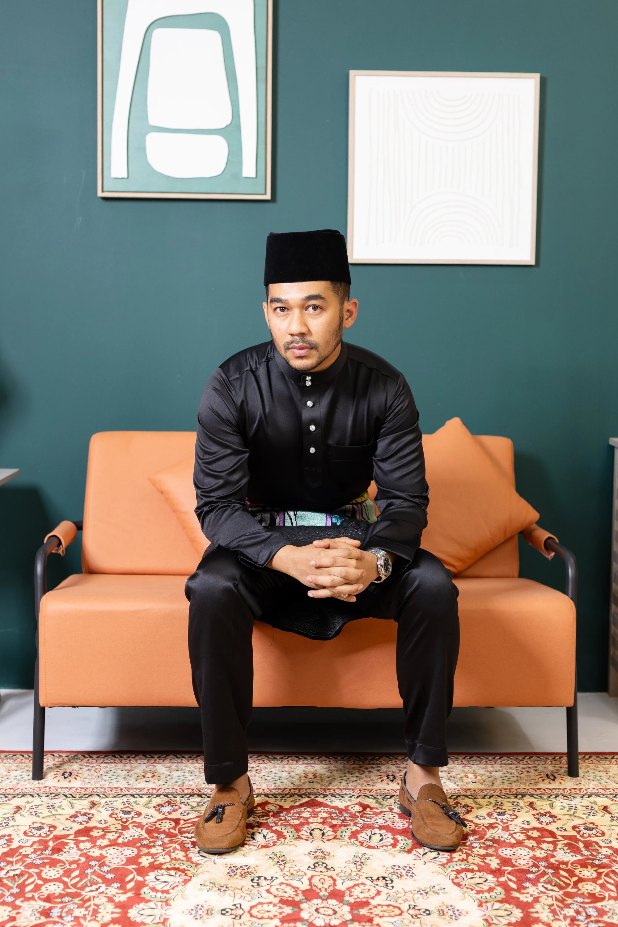 Baju Melayu Tailor Fit - Black