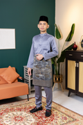Baju Melayu Tailor Fit - Dark Grey
