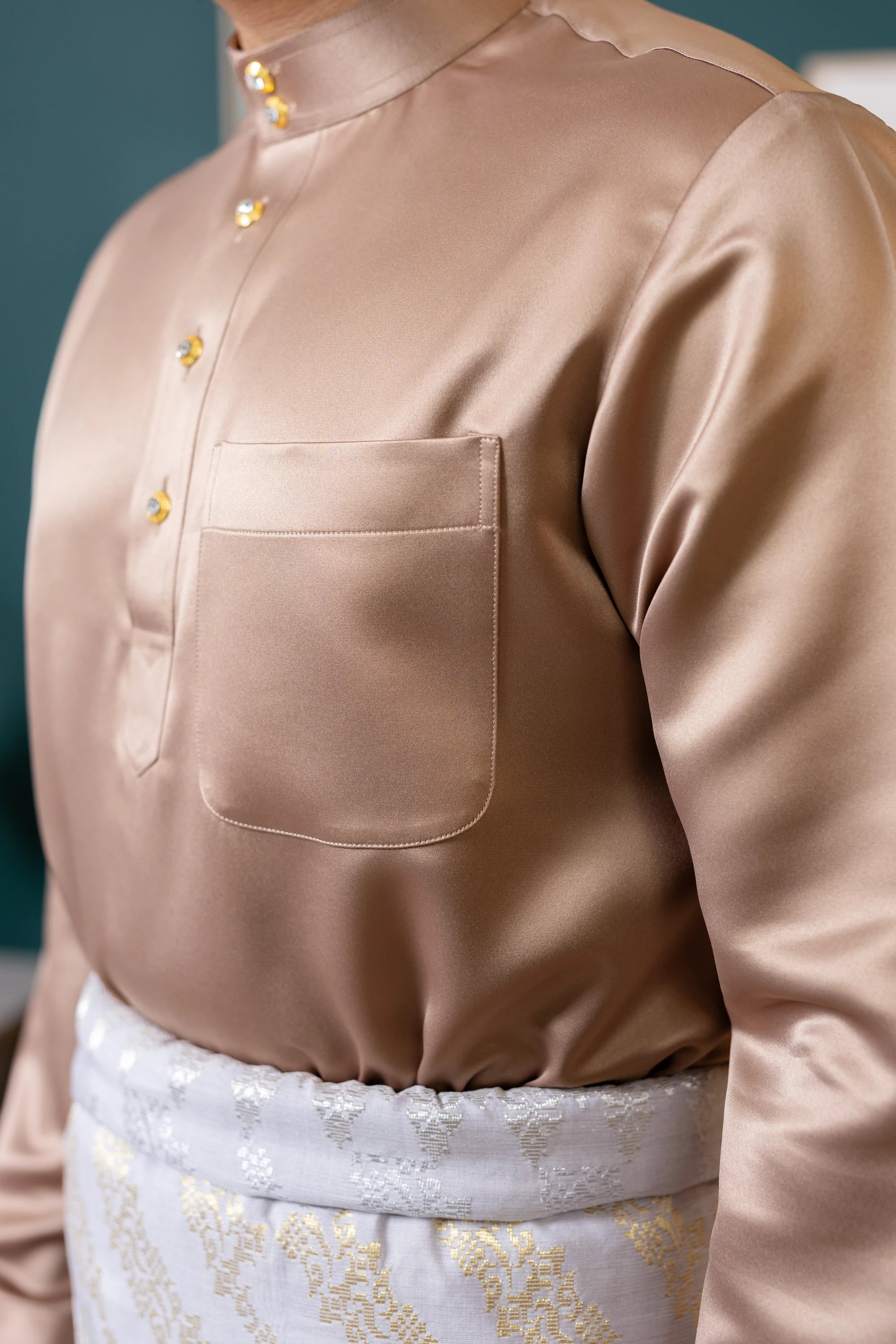 Baju Melayu Tailor Fit - Brown Nescafe