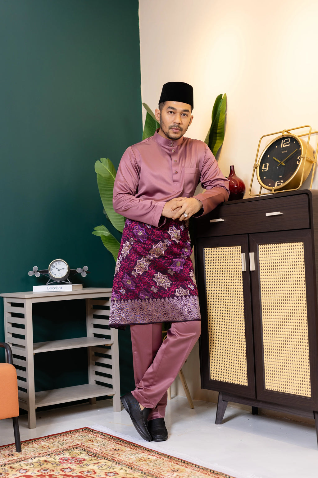 Baju Melayu Tailor Fit - Dusty Pink