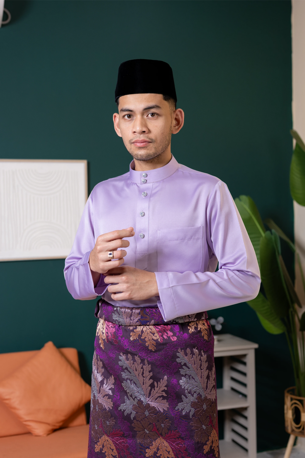 Baju Melayu Tailor Fit - Lilac
