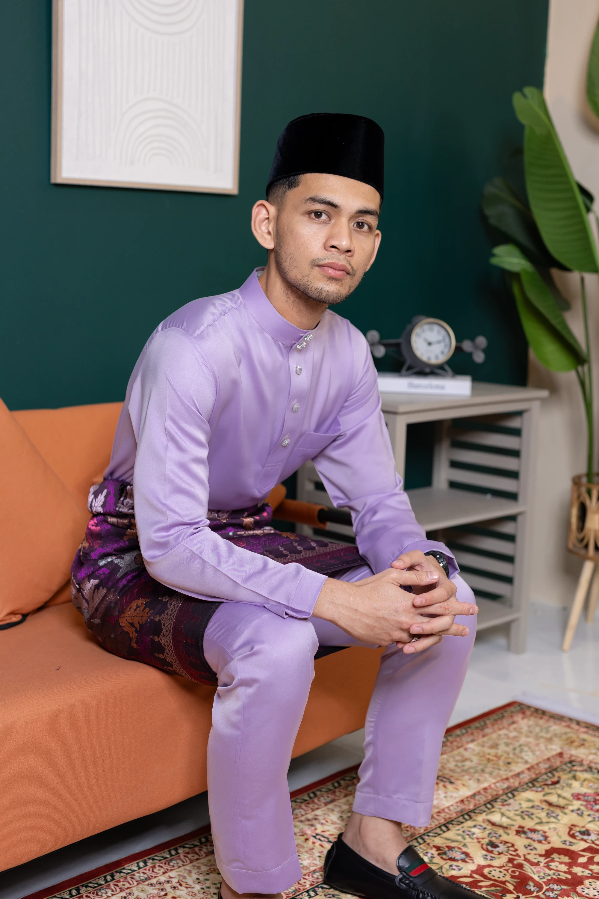 Baju Melayu Tailor Fit - Lilac