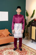 Baju Melayu Tailor Fit - Burgundy