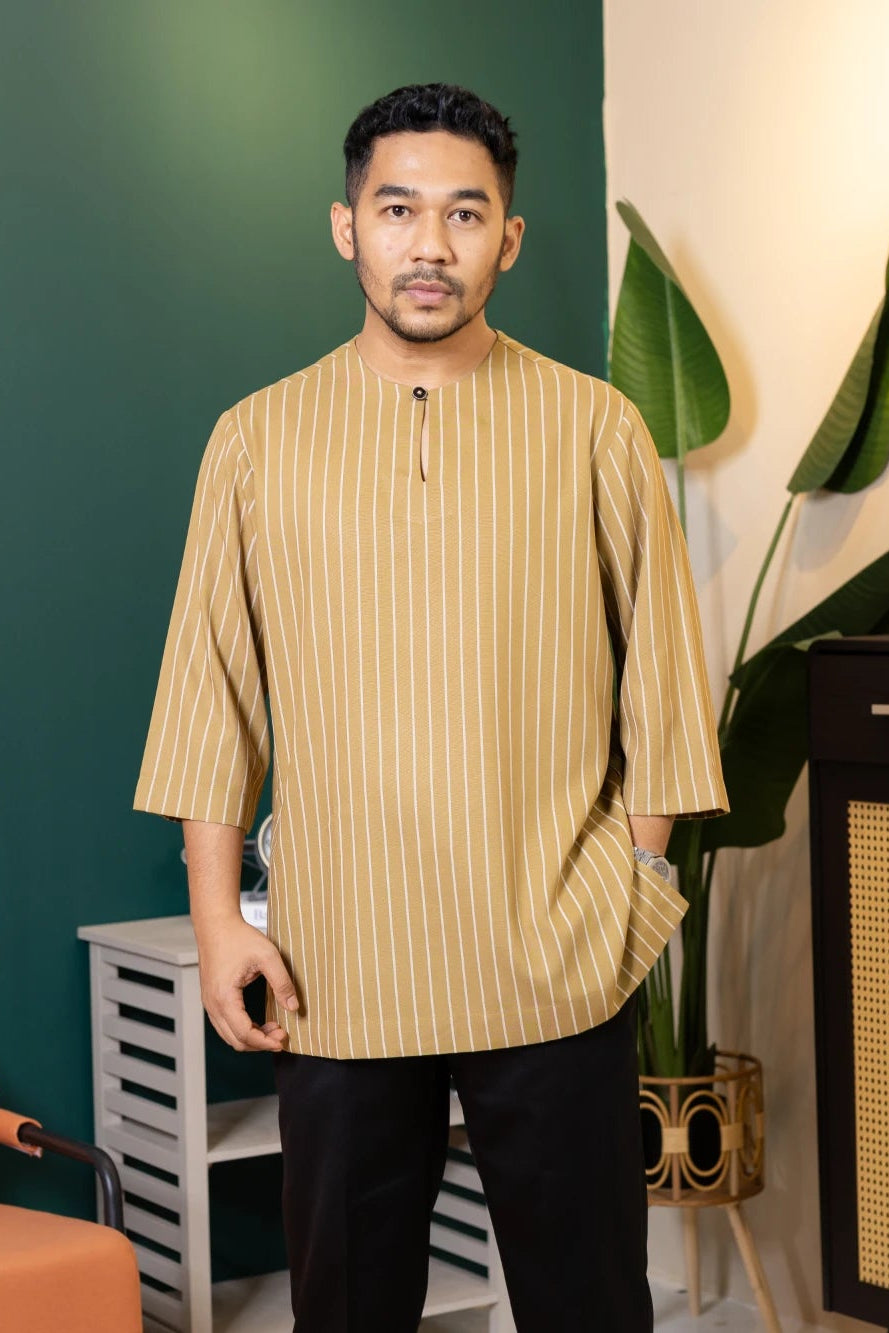 Baya Stripe Kurta - Gold
