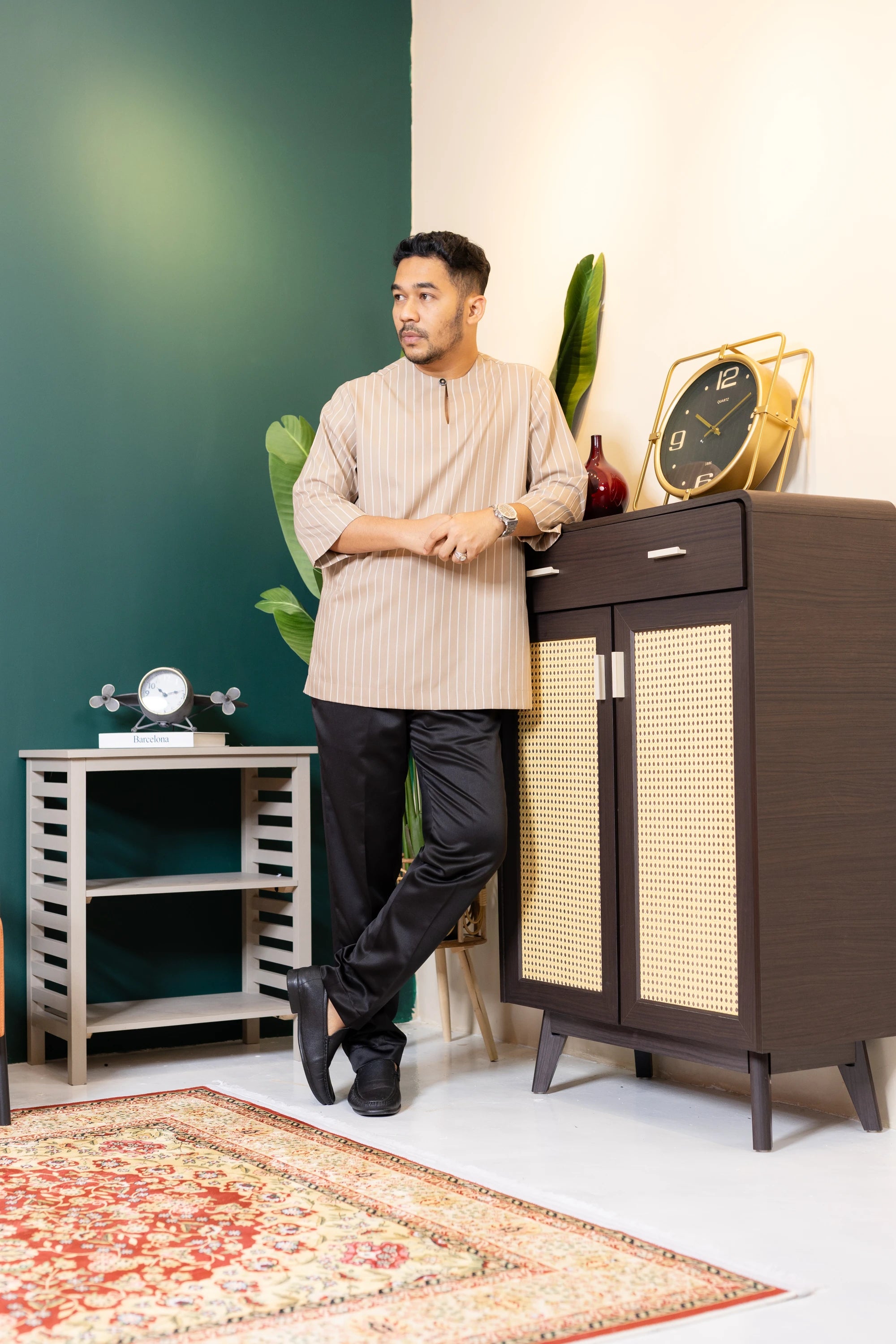 Baya Stripe Kurta - Beige