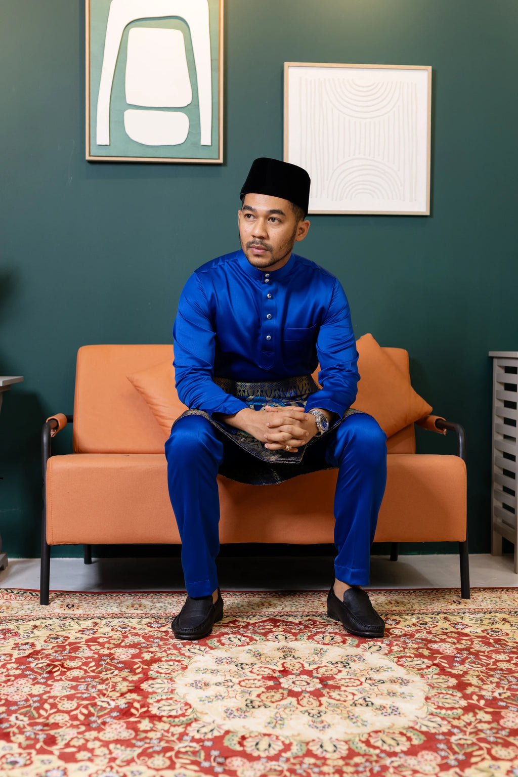 Baju Melayu Tailor Fit - Royal Blue