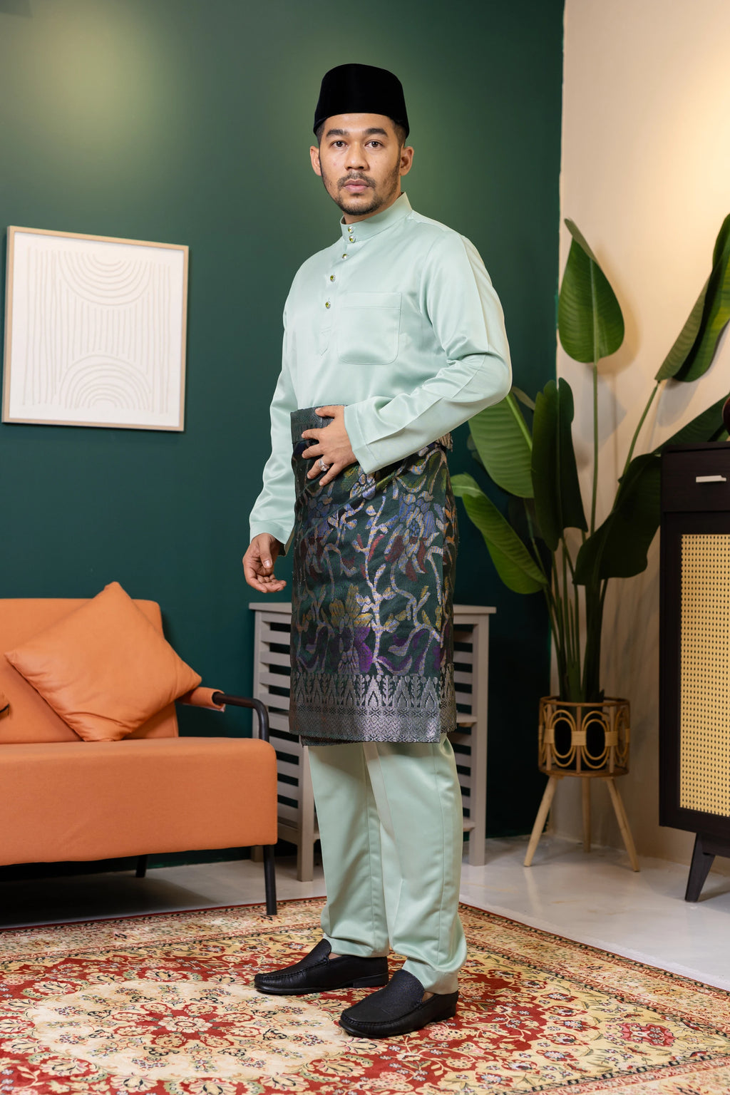 Baju Melayu Tailor Fit - Mint Green